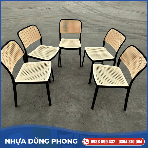 Ghế nhựa giả mây không tay